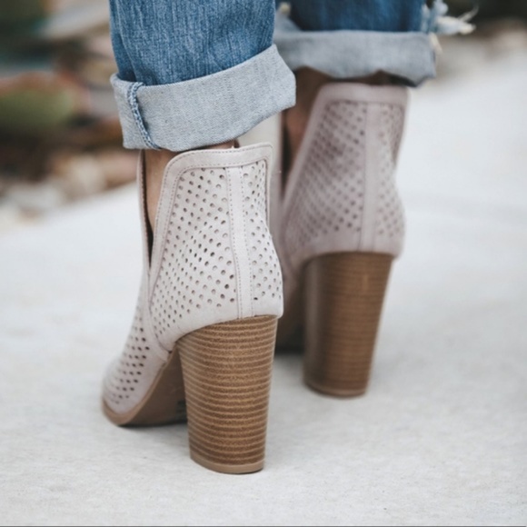 LAST PAIR! Taupe Peep Toe Bootie - Picture 3 of 6